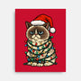 Jolly Christmas Cat-None-Stretched-Canvas-GoshWow