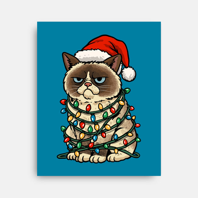Jolly Christmas Cat-None-Stretched-Canvas-GoshWow