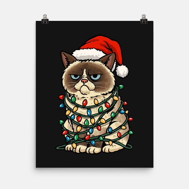 Jolly Christmas Cat-None-Matte-Poster-GoshWow