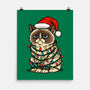 Jolly Christmas Cat-None-Matte-Poster-GoshWow