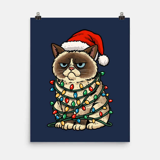 Jolly Christmas Cat-None-Matte-Poster-GoshWow