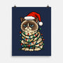Jolly Christmas Cat-None-Matte-Poster-GoshWow
