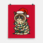 Jolly Christmas Cat-None-Matte-Poster-GoshWow