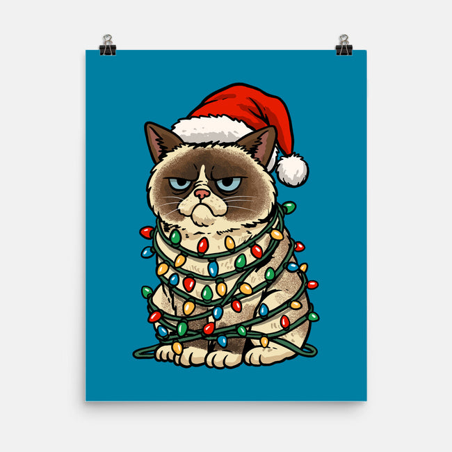 Jolly Christmas Cat-None-Matte-Poster-GoshWow