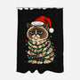 Jolly Christmas Cat-None-Polyester-Shower Curtain-GoshWow