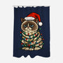 Jolly Christmas Cat-None-Polyester-Shower Curtain-GoshWow