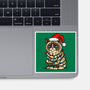 Jolly Christmas Cat-None-Glossy-Sticker-GoshWow
