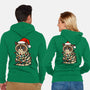 Jolly Christmas Cat-Unisex-Zip-Up-Sweatshirt-GoshWow