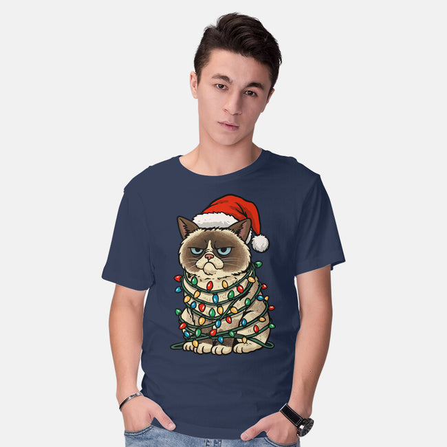 Jolly Christmas Cat-Mens-Basic-Tee-GoshWow