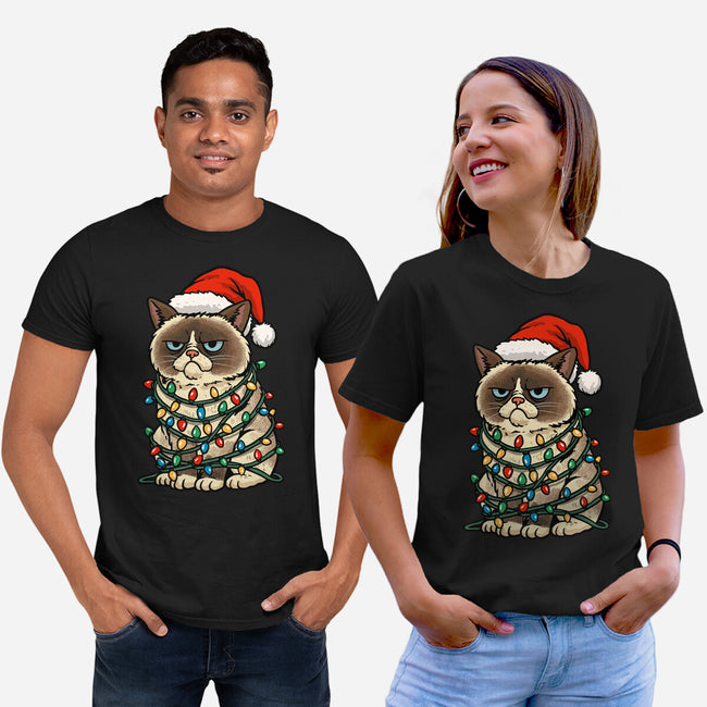 Jolly Christmas Cat-Unisex-Basic-Tee-GoshWow