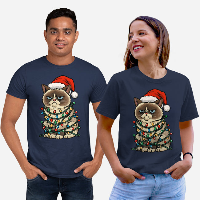Jolly Christmas Cat-Unisex-Basic-Tee-GoshWow
