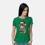 Jolly Christmas Cat-Womens-Basic-Tee-GoshWow