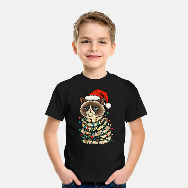 Jolly Christmas Cat-Youth-Basic-Tee-GoshWow