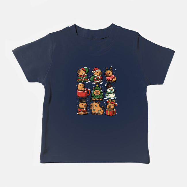 Christmas Capybaras-Baby-Basic-Tee-GoshWow