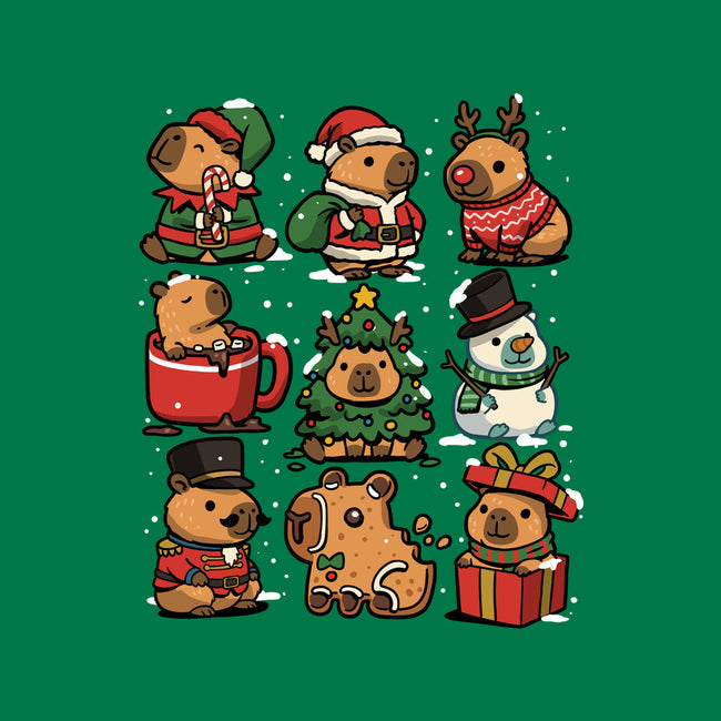 Christmas Capybaras-None-Adjustable Tote-Bag-GoshWow