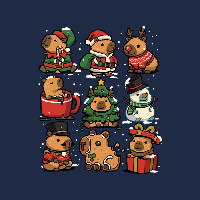 Christmas Capybaras-None-Adjustable Tote-Bag-GoshWow