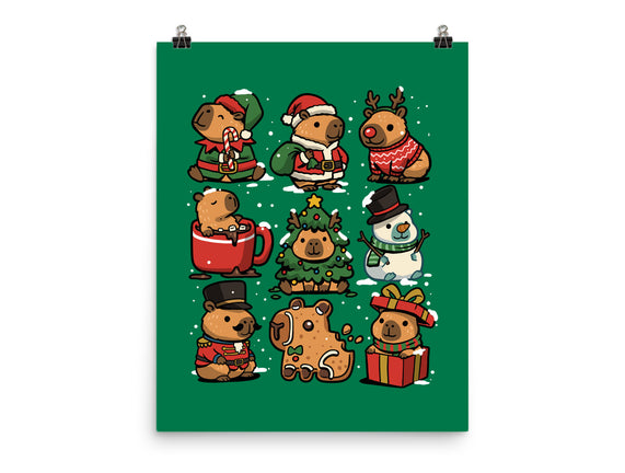Christmas Capybaras