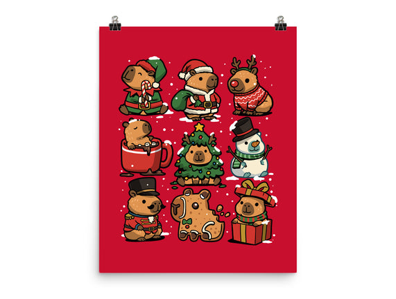 Christmas Capybaras