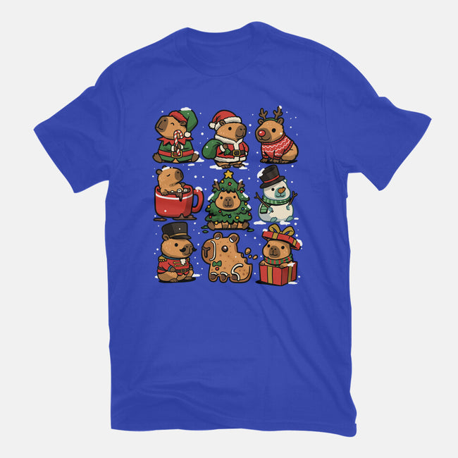 Christmas Capybaras-Mens-Basic-Tee-GoshWow