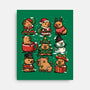 Christmas Capybaras-None-Stretched-Canvas-GoshWow