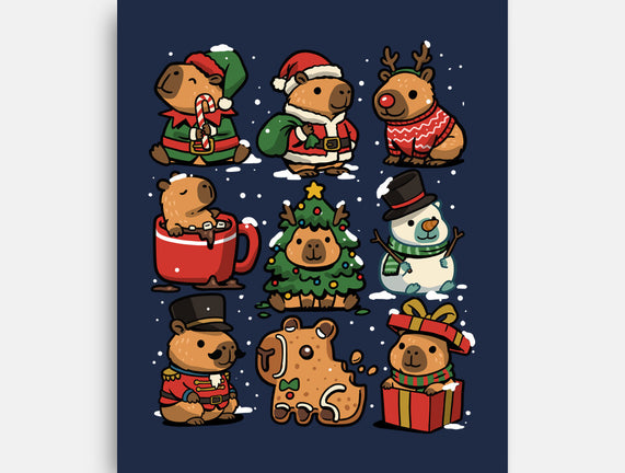 Christmas Capybaras