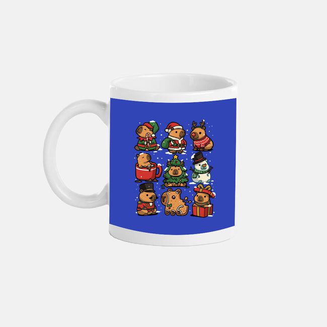 Christmas Capybaras-None-Mug-Drinkware-GoshWow