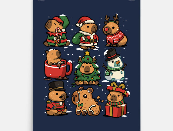 Christmas Capybaras