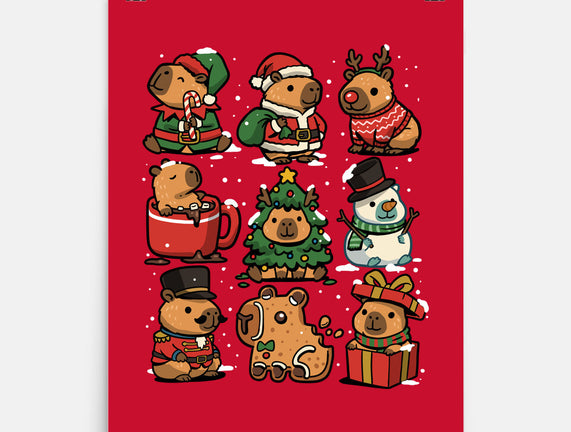 Christmas Capybaras