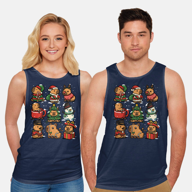 Christmas Capybaras-Unisex-Basic-Tank-GoshWow