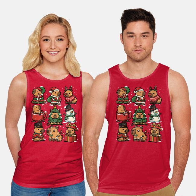 Christmas Capybaras-Unisex-Basic-Tank-GoshWow