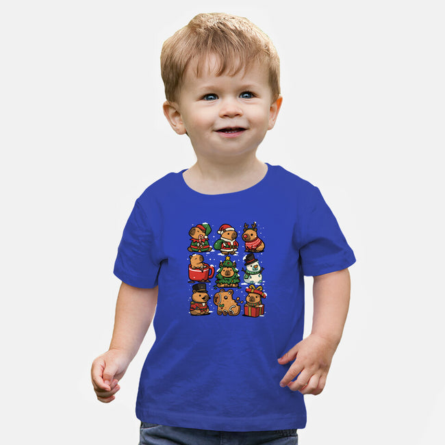 Christmas Capybaras-Baby-Basic-Tee-GoshWow