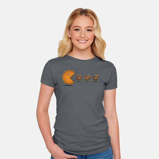 Pie-Man-Womens-Fitted-Tee-GoshWow