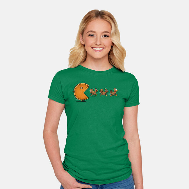 Pie-Man-Womens-Fitted-Tee-GoshWow