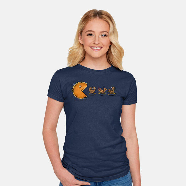 Pie-Man-Womens-Fitted-Tee-GoshWow