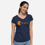 Pie-Man-Womens-V-Neck-Tee-GoshWow