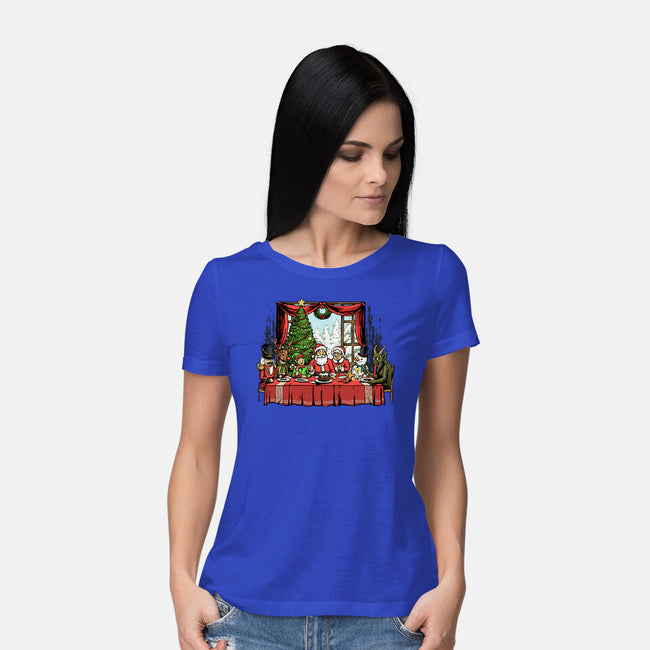 Last Christmas Supper-Womens-Basic-Tee-GoshWow