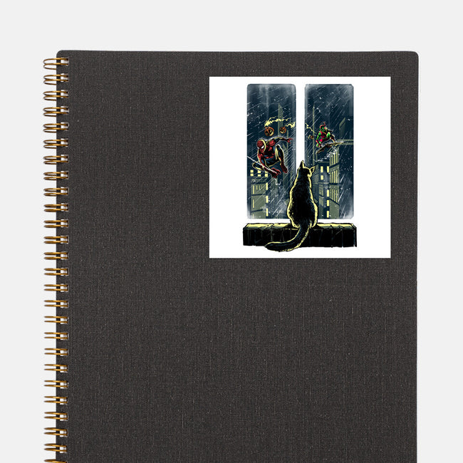 Curious Cat Superheroes-None-Glossy-Sticker-zascanauta