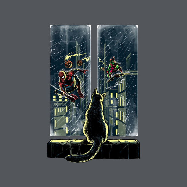 Curious Cat Superheroes-Mens-Long Sleeved-Tee-zascanauta