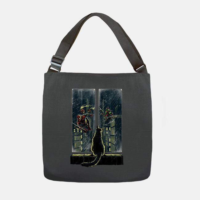 Curious Cat Superheroes-None-Adjustable Tote-Bag-zascanauta