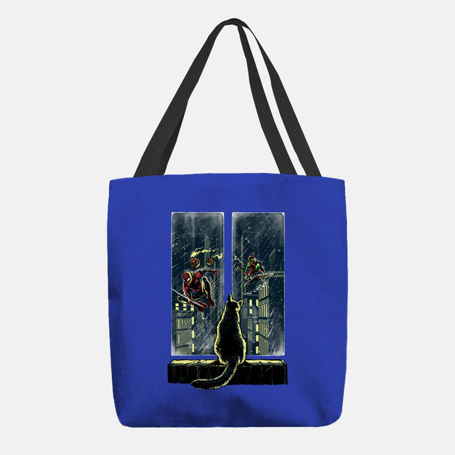 Curious Cat Superheroes-None-Basic Tote-Bag-zascanauta