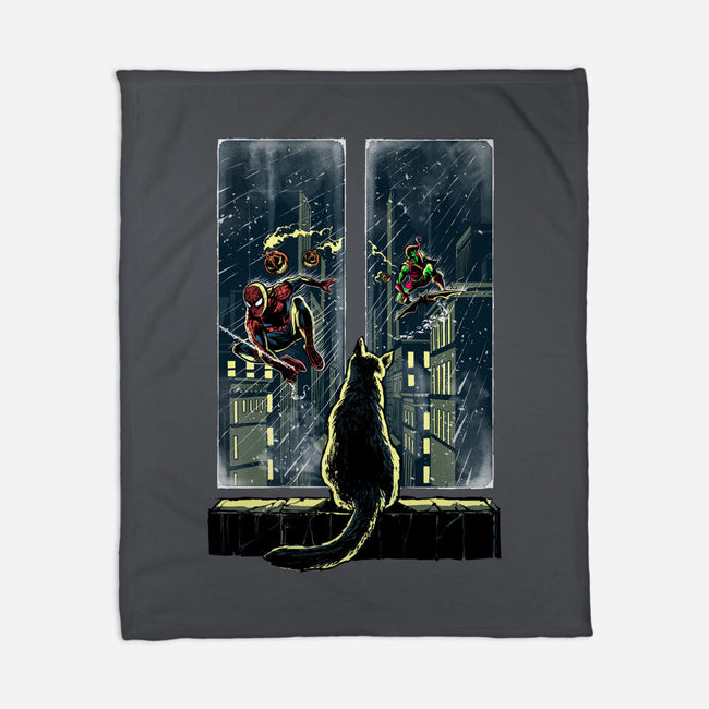 Curious Cat Superheroes-None-Fleece-Blanket-zascanauta