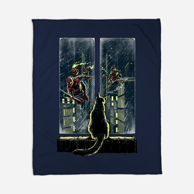 Curious Cat Superheroes-None-Fleece-Blanket-zascanauta