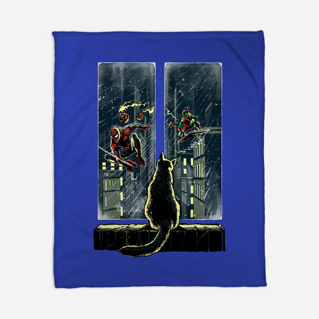 Curious Cat Superheroes-None-Fleece-Blanket-zascanauta