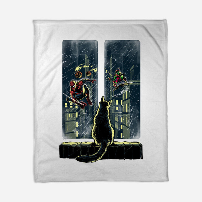 Curious Cat Superheroes-None-Fleece-Blanket-zascanauta
