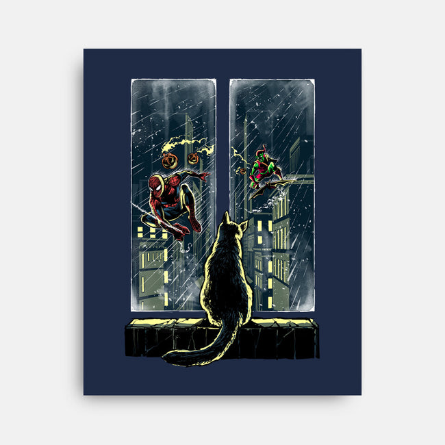 Curious Cat Superheroes-None-Stretched-Canvas-zascanauta