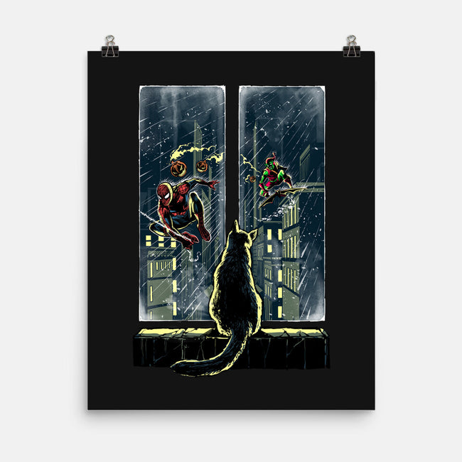 Curious Cat Superheroes-None-Matte-Poster-zascanauta