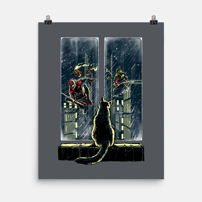 Curious Cat Superheroes-None-Matte-Poster-zascanauta