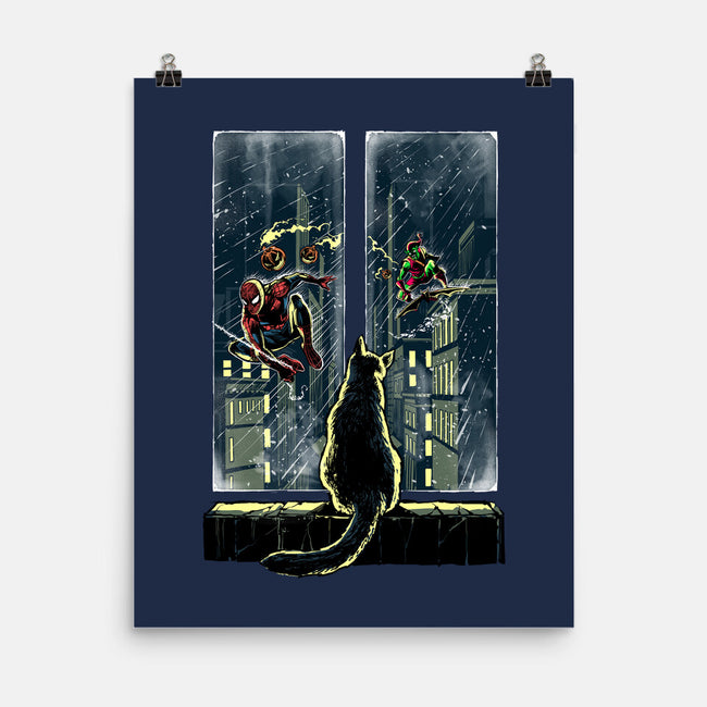Curious Cat Superheroes-None-Matte-Poster-zascanauta