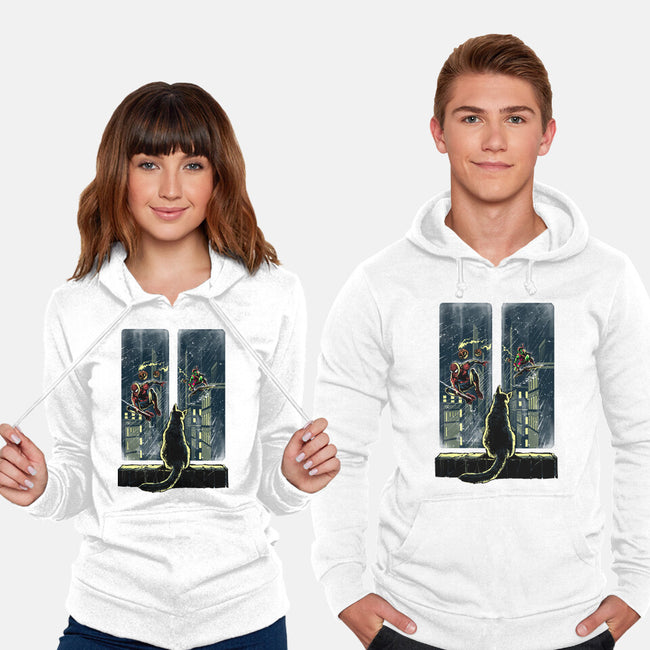 Curious Cat Superheroes-Unisex-Pullover-Sweatshirt-zascanauta