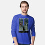 Curious Cat Superheroes-Mens-Long Sleeved-Tee-zascanauta